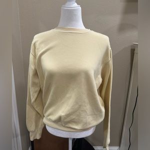 Brandy Melville Yellow Crew Neck Sweater